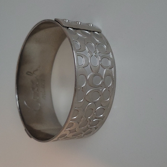 Coach signature bangle. 1" thick - Picture 1 of 4